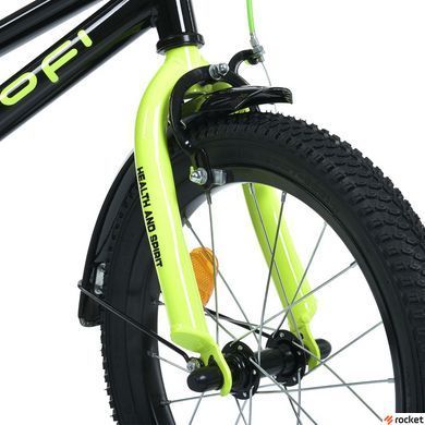 Детский велосипед от 5 лет Profi Prime 16" Черно-салатовый