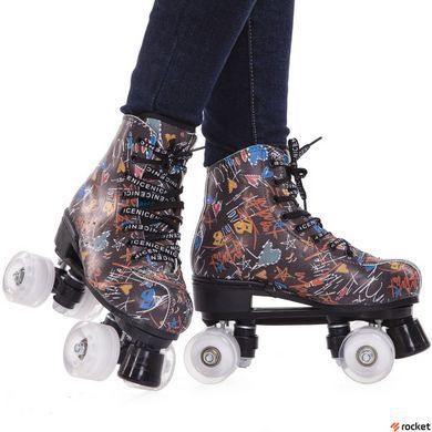Роликовые коньки Rio Roller SP-Sport Z-3854 (колесо-PU, р-р 32-41, коричневый)