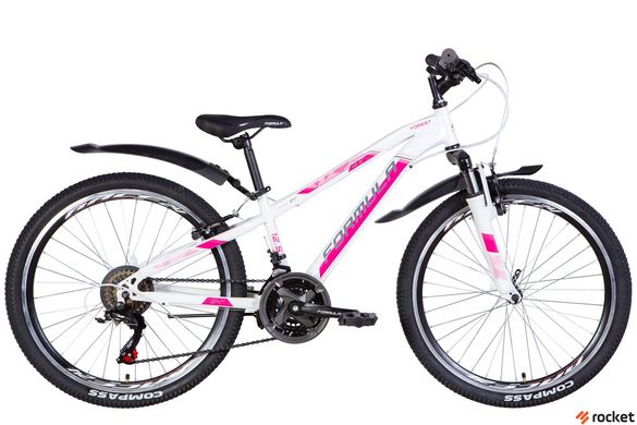 Женский велосипед 24" Formula FOREST AM Vbr 2022 (бело-розовый)