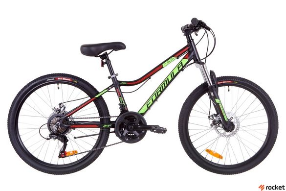 Велосипед Підлітковий Formula ACID 1.0 DD 24д. Чорно-зелений, Черно-зеленый