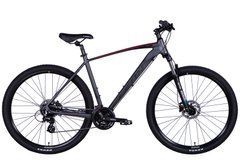 Горный велосипед AL 29" Leon TN-80 HDD рама-21" графитовый с черным и красным (м) 2024