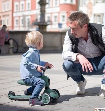 Самокат-біговел Scoot and Ride Highwaykick-1 Сіро-зелений