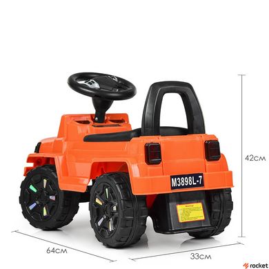 Машинка каталка-толокар Jeep Оранжевая
