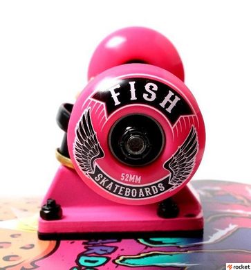 Скейтборд дерев&#39;яний Fish Skateboard Girl and Tiger оптом
