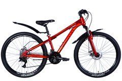 Велосипед уцененный ST 26" Discovery TREK DD FR рама-13" красный 2024 крылья, крыло пер., крыло зад., подножка