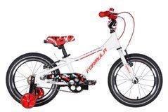 Велосипед от 5 лет детский AL 16" Formula Kid SLIM Vbr FR рама-8,5" белый с красным 2026