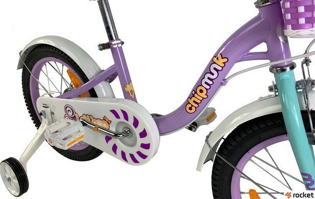 Велосипед дитячий від 4 років RoyalBaby Chipmunk MM Girls 16", OFFICIAL UA, фіолетовий