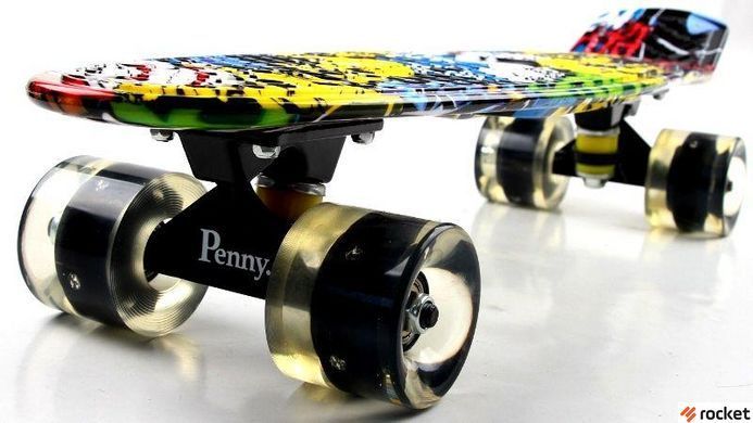 Пенни борд (Penny Board) "Cool Draft" Joker Светящиеся колеса