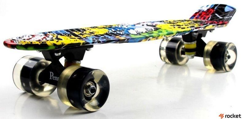 Пенни борд (Penny Board) "Cool Draft" Joker Светящиеся колеса