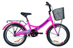 Велосипед Дитячий FORMULA SMART З КОШИКОМ 20д. рожевий, Рожевий