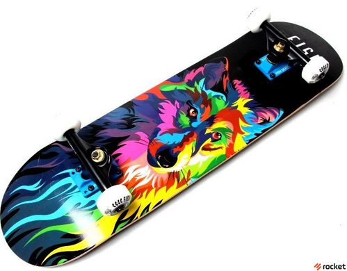 Скейтборд деревянный Fish Skateboard wolf купить