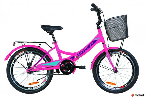 Велосипед Детский FORMULA SMART С КОРЗИНОЙ 20д. Розовый, Розовый