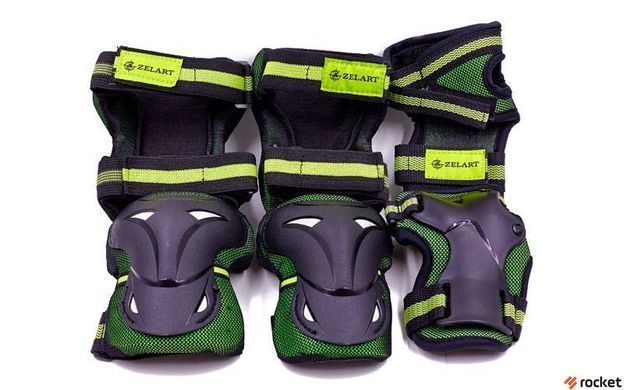 Защита детская для роликов Zelart SK-3505G-L Зеленая Размер L