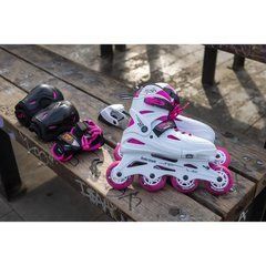 Роликовые коньки детские Rollerblade Fury Combo 2023 white-pink 33-38