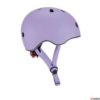 Шлем защитный детский GLOBBER GO UP LIGHTS, лавандовый, с фонариком, 45-51см