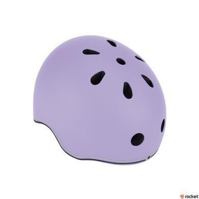 Шлем защитный детский GLOBBER GO UP LIGHTS, лавандовый, с фонариком, 45-51см