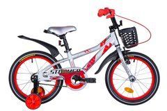 Велосипед 16" Formula STORMER 2021 (серебристо-красный)
