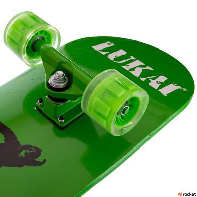 Скейтборд светящийся Lukai Green
