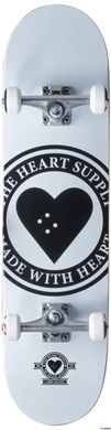 Скейтборд трюковой Heart Supply Logo Badge White, Белый