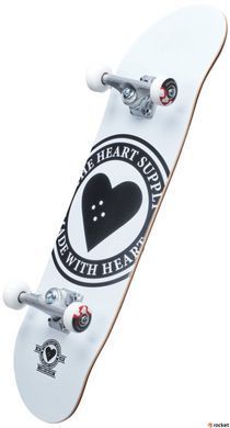 Скейтборд трюковий Heart Supply Logo Badge White, Білий