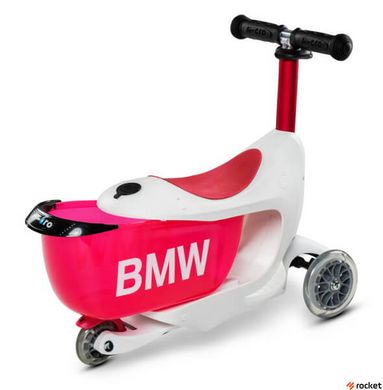 Біговел-самокат Micro BMW Kids White/Raspberry, Білий