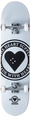 Скейтборд трюковий Heart Supply Logo Badge White, Білий