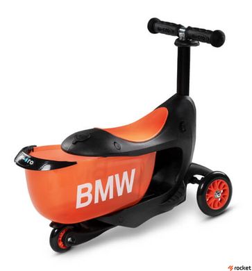 Біговел-самокат Micro BMW Kids Black/Orange, Черный