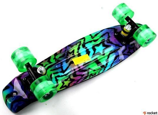 Пенни борд (Penny Board) "Star" Светящиеся колеса
