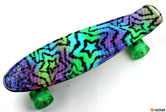 Пенни борд (Penny Board) "Star" Светящиеся колеса