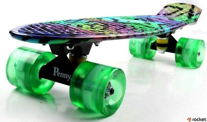 Пенни борд (Penny Board) "Star" Светящиеся колеса