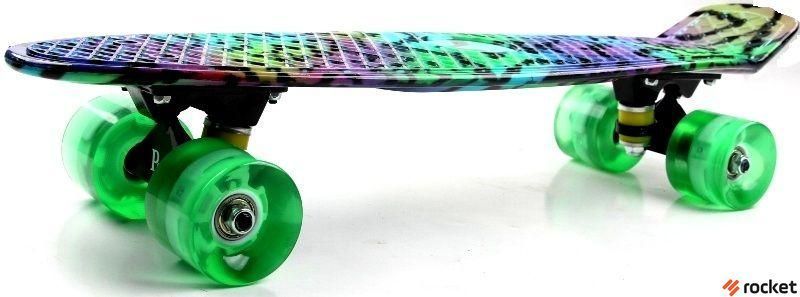 Пенни борд (Penny Board) "Star" Светящиеся колеса