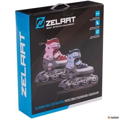 Роликові ковзани дитячі розсувні Zel art Z-2917 (PL, PVC, колесо PU, алюм. рама, кольори в асортименті)