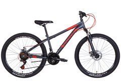 Дорослий велосипед 26" Discovery RIDER AM DD 2022 (темно-сріблястий з червоним (м))