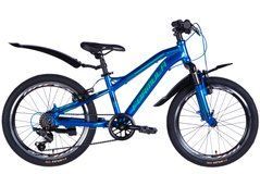 Велосипед от 8 лет десткий AL 20" Formula BLACKWOOD Vbr FR рама-11" синий с зеленым 2026