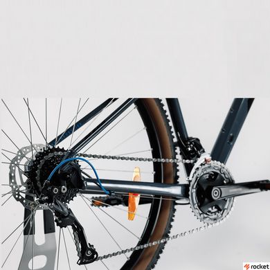 Взрослый велосипед KTM CHICAGO 291 29" рама L/48, серый (черно-голубой), 2022