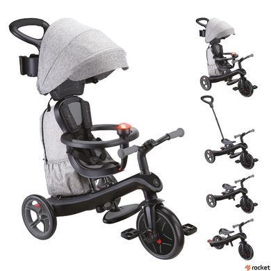 Велосипед трехколесный детский Globber Explorer Trike 4in1 Deluxe Play Grey