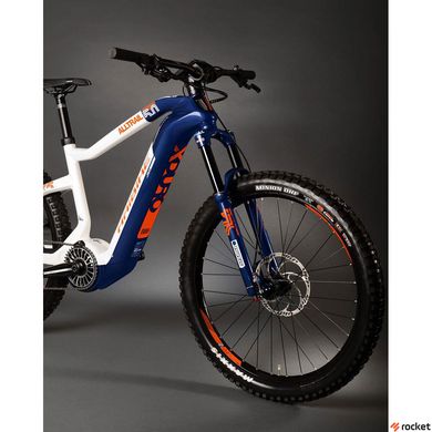 Електровелосипед HAIBIKE XDURO AllTrail 5.0 Carbon FLYON i630Wh 11 s. NX 27.5", рама L, синьо-біло-помаранчевий, 2020