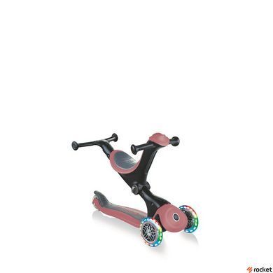 Трехколесный самокат GLOBBER GO UP DELUXE LIGHTS 5в1 Розовый