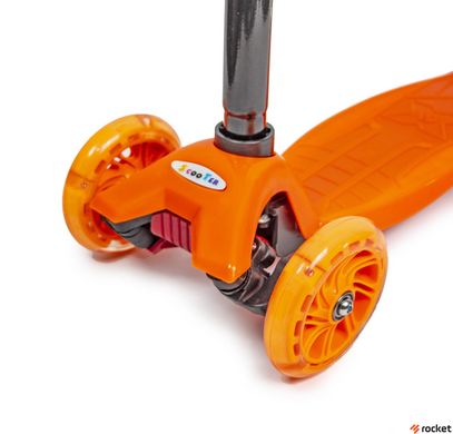 Детский трехколесный самокат MAXI Orange, оранжевый