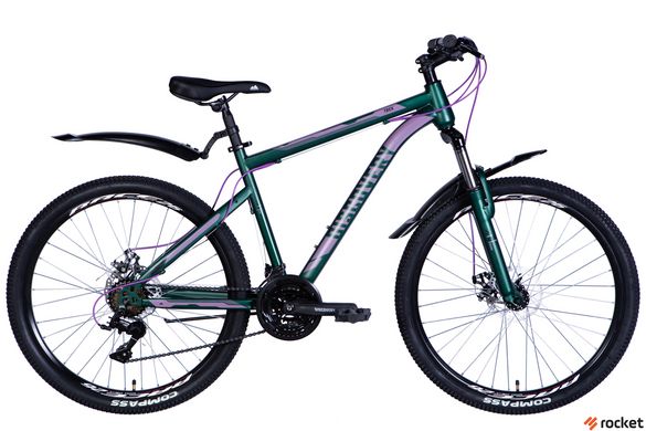 Женский горный велосипед ST 26" Discovery TREK DD FR рама-18" зеленый (м) 2024