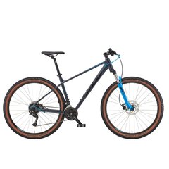 Взрослый велосипед KTM CHICAGO 291 29" рама M/43, серый (черно-голубой), 2022