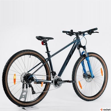 Взрослый велосипед KTM CHICAGO 291 29" рама M/43, серый (черно-голубой), 2022