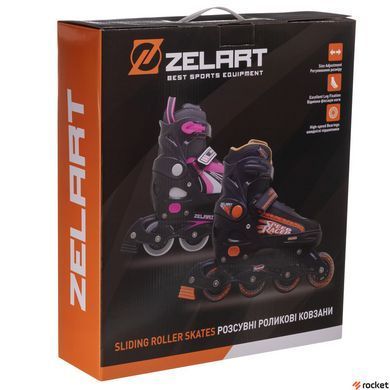 Роликові ковзани дитячі розсувні Zel art Z-2918 (PL, PVC, колесо PU, пласт. рама, кольори в асортименті)