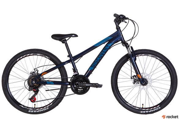 Велосипед 24" Discovery RIDER AM DD 2022 (темно-синий с оранжевым (м))