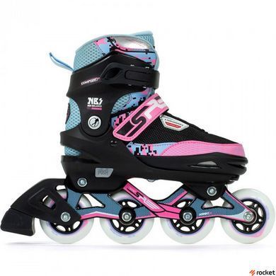 Роликовые коньки детские SFR Pixel blue-pink 33-37