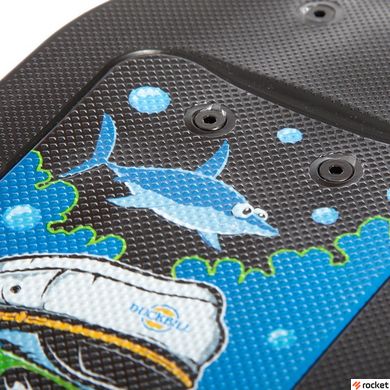 Скейтборд пластиковый FISH Duckbill Shark Черный, Черный