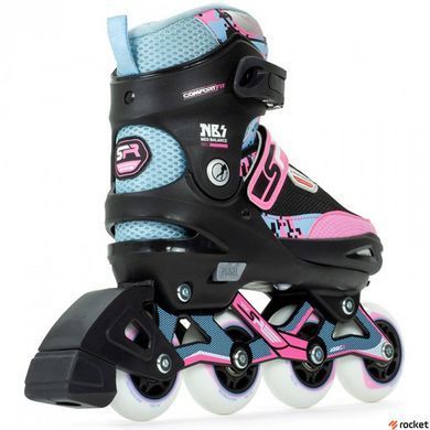 Роликовые коньки детские SFR Pixel blue-pink 33-37