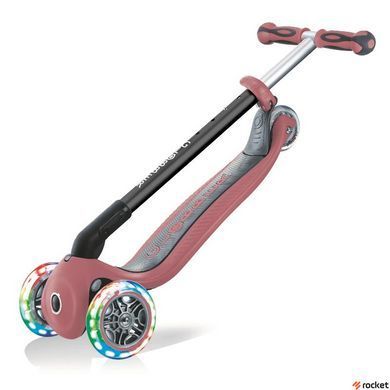 Самокат от 1 года GLOBBER GO UP DELUXE LIGHTS 5в1 Розовый