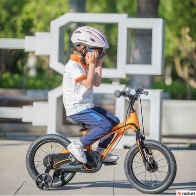 Велосипед детский от 4 лет RoyalBaby Chipmunk MOON 16", Магний, OFFICIAL UA, оранжевый