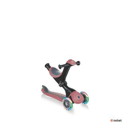 Самокат от 1 года GLOBBER GO UP DELUXE LIGHTS 5в1 Розовый